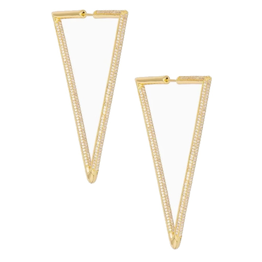 Uncommon James Gold Geometric Hoop Statement Earrings- EDIE